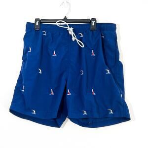 J. McLaughlin Swim Trunks Mens XL Embroidered Summer Preppy Swimmers Shorts